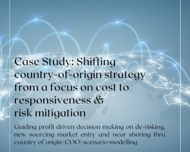 Weave Case Study – Shifting country-of-origin strategy from a focus on cost to responsiveness & risk mitigation